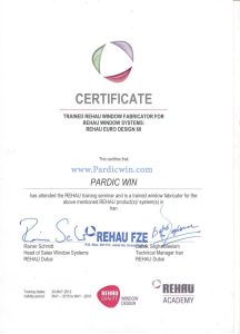 pardicwin-esfahan-rehau upvc quality certificate-upvc windows an d doors