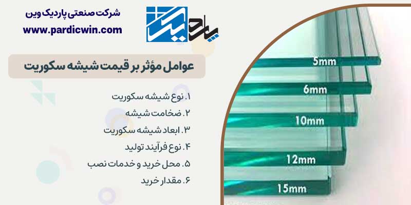 عوامل موثر بر قیمت شیشه سکوریت