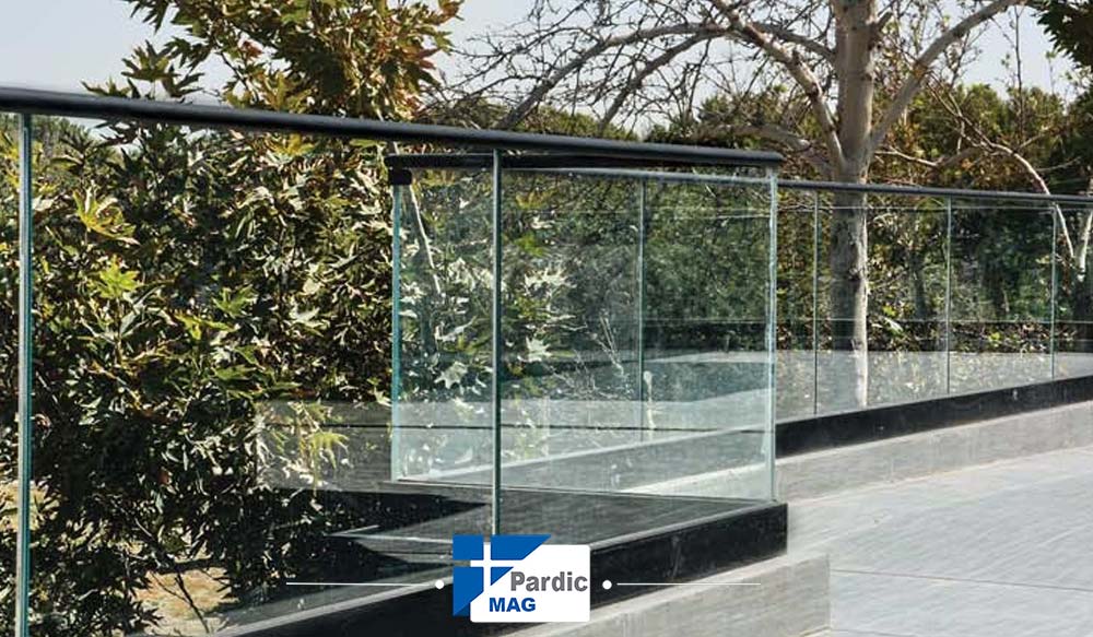 هندریل شیشه ای | نرده شیشه ای | حفاظ بالکن شیشه ای | پاردیک وین