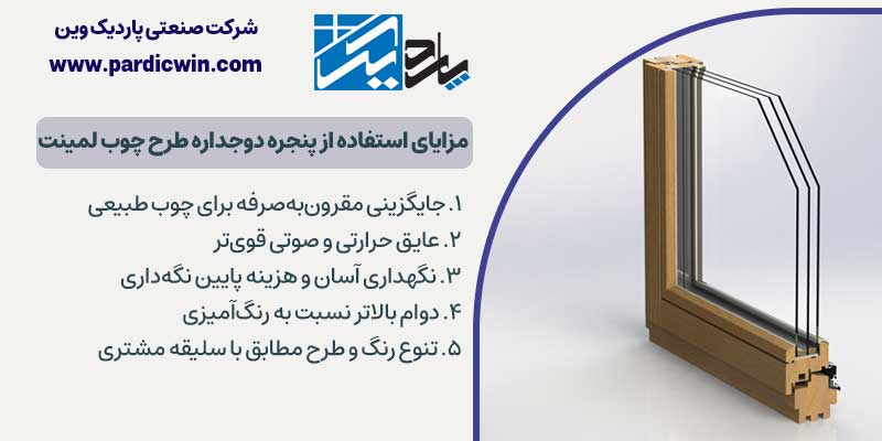 مزایای استفاده از پنجره دوجداره طرح چوب لمینت