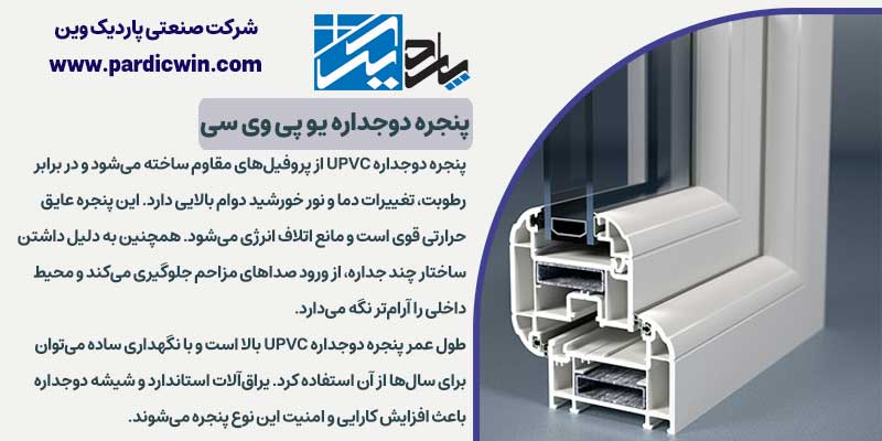 مشخصات پنجره دوجداره یو پی وی سی | پاردیک وین