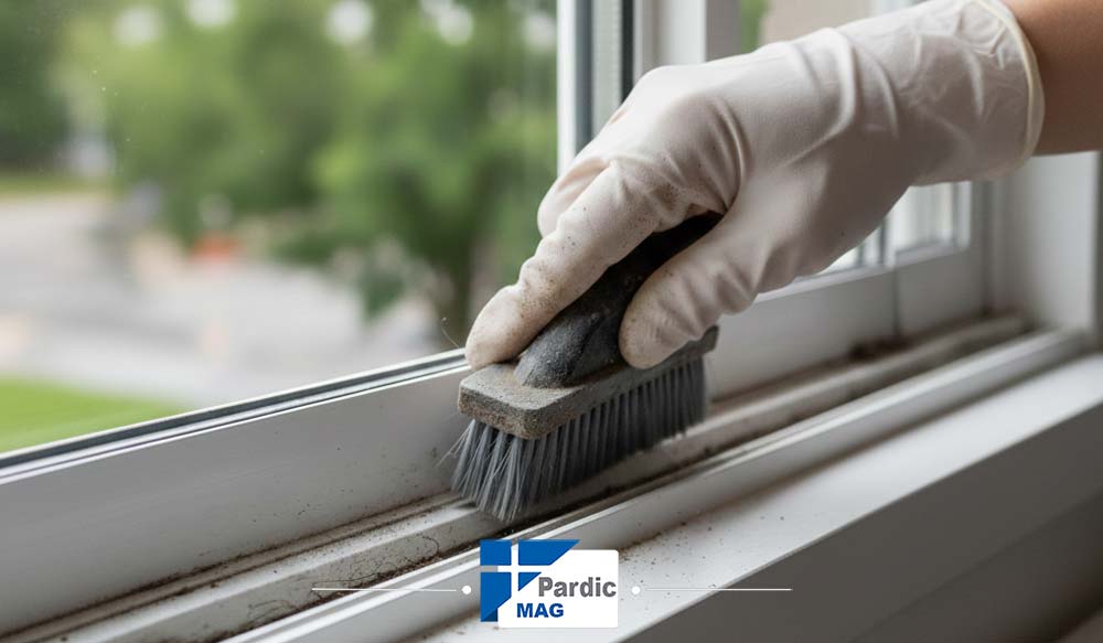 تمیز کردن ریل پنجره کشویی | پاردیک وین