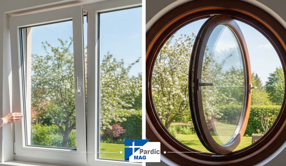 مقایسه پنجره دو حالته و پنجره پیوت | پاردیک وین